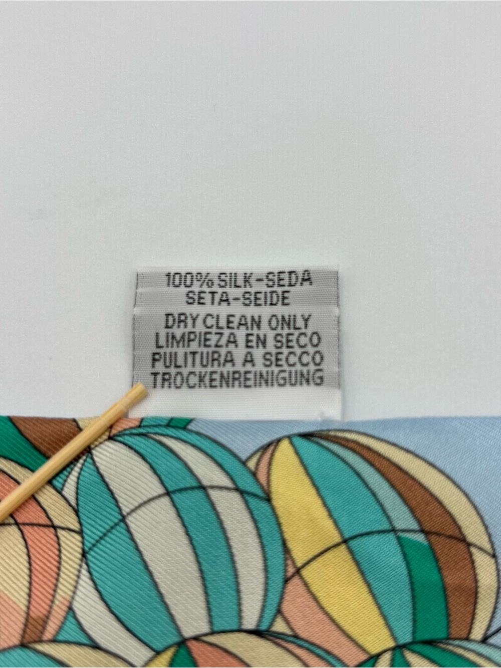 Hermes Twilly Les Folies du Ciel Silk Scarf Blue Sky Mustard Hot Air Balloon - Picture 6 of 6